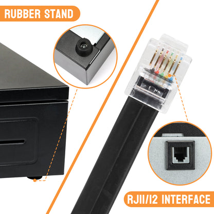 Enhance your cash management system with the Metal Slider Cash Drawer, a reliable solution designed to streamline cash handling for cash boxes, cash tills, and POS cash registers. This cash drawer ensures efficiency and security for your business operations.