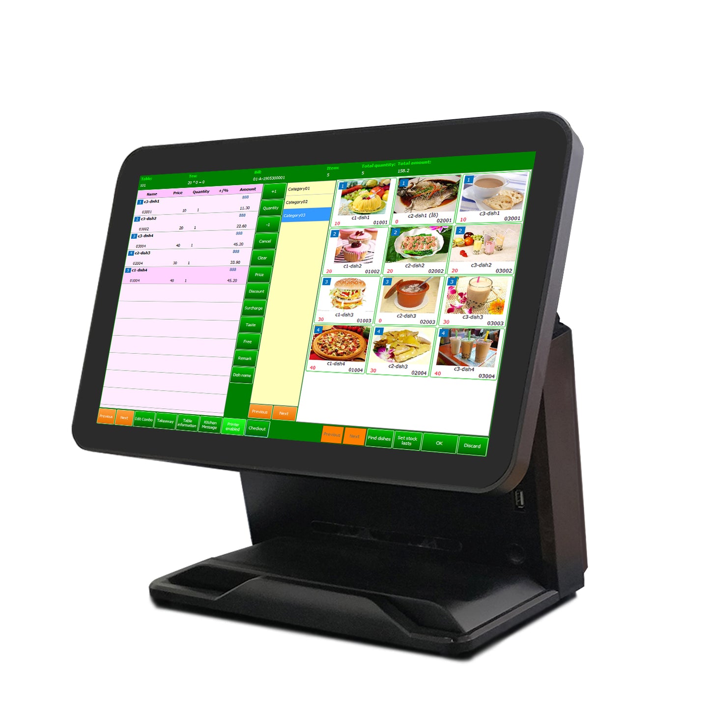 AK-8 - ADD CANADA 15.6" All in One Touch Screen POS/Touch Screen POS Terminal/Point of Sale/Cash Register With Windows 10 Pro OS System